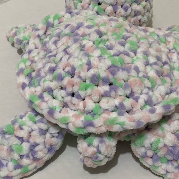 Sea Turtle Soft Stuffed Plushie Handmade Crochet Sea Turtle - Picture 7 of 13